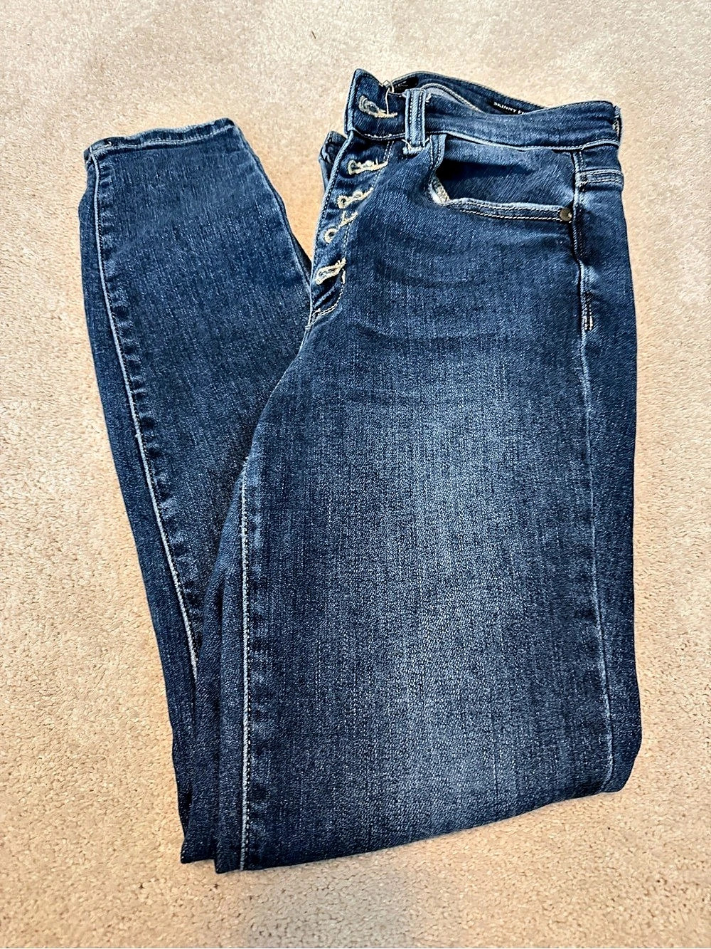 Madewell 9" High-Rise Skinny Jeans: Button-Front Edition Blue